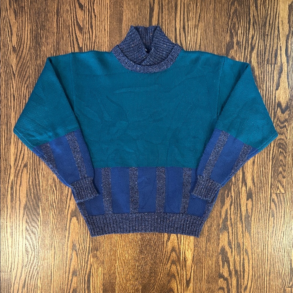Vintage 80s Wool Blend Knit Sweater
